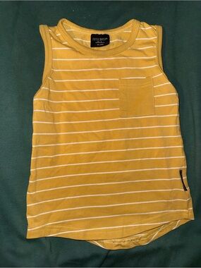 Little Bipsy Yellow & White Striped Tank Top